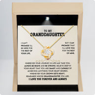 To My Granddaughter Necklace With Message Card - Achieve Anything You Desire