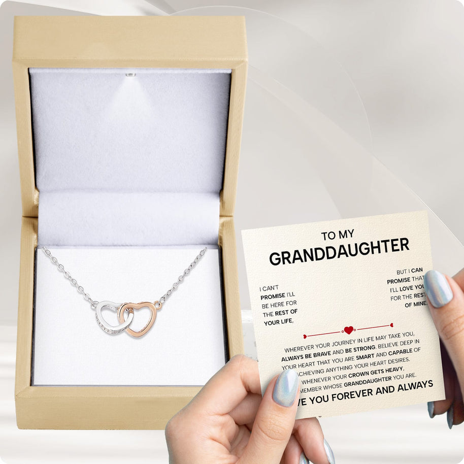To My Granddaughter Necklace With Heartfelt Message - Unique Jewelry For Granddaughter - Always Be Brave