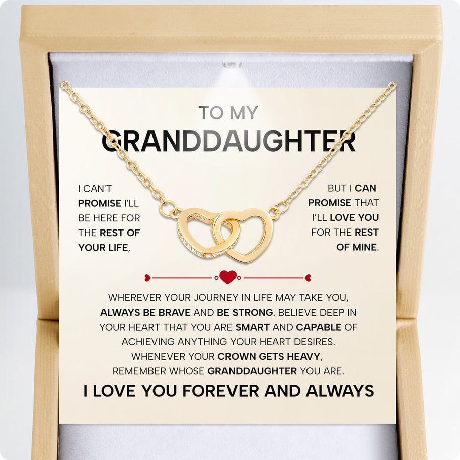 To My Granddaughter Necklace With Heartfelt Message - Unique Jewelry For Granddaughter - Always Be Brave