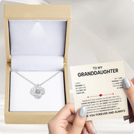 To My Granddaughter Necklace With Heartfelt Message - Unique Jewelry For Granddaughter - Always Be Brave