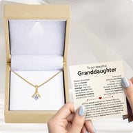To My Granddaughter Necklace With Heartfelt Message - Unique Jewelry For Granddaughter - Treasured Chapters