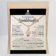 To My Granddaughter Necklace With Message Card - Your Beauty and Kindness