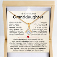 To My Granddaughter Necklace With Heartfelt Message - Unique Jewelry For Granddaughter - Treasured Chapters