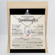 To My Granddaughter Necklace With Message Card - Your Beauty and Kindness