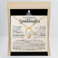 To My Granddaughter Necklace With Message Card - Your Beauty and Kindness