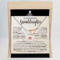 To My Granddaughter Necklace With Message Card - Your Beauty and Kindness
