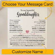 To My Granddaughter Necklace With Message Card - Your Beauty and Kindness