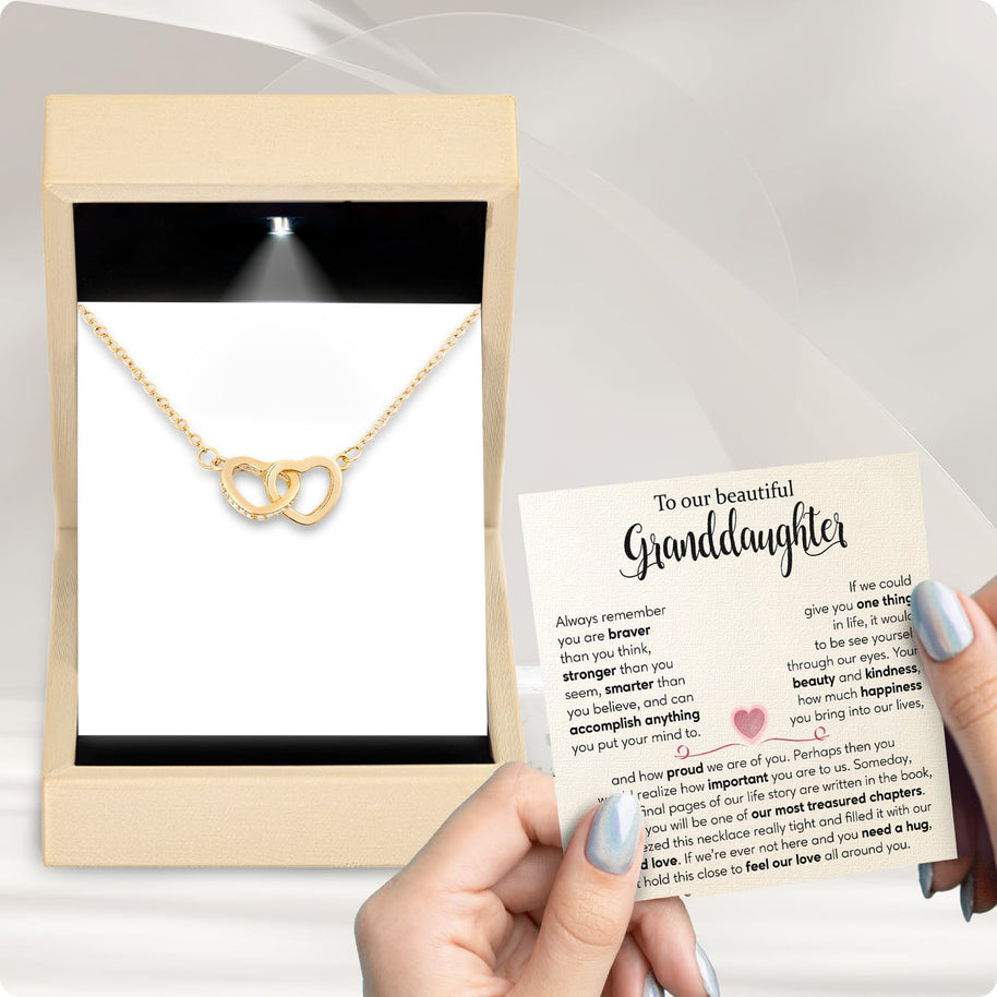 To My Granddaughter Necklace With Message Card - Your Beauty and Kindness