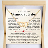To My Granddaughter Necklace With Heartfelt Message - Unique Jewelry For Granddaughter - Treasured Chapters