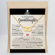 To My Granddaughter Necklace With Message Card - Your Beauty and Kindness