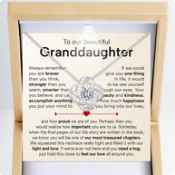 To My Granddaughter Necklace With Heartfelt Message - Unique Jewelry For Granddaughter - Treasured Chapters