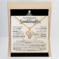To My Granddaughter Necklace With Message Card - Your Beauty and Kindness