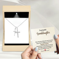 To My Granddaughter Necklace With Message Card - Nothing Will Ever Change That