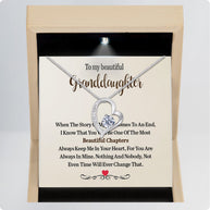 To My Granddaughter Necklace With Message Card - Nothing Will Ever Change That