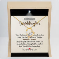 To My Granddaughter Necklace With Message Card - Nothing Will Ever Change That