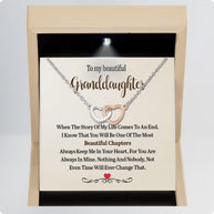To My Granddaughter Necklace With Message Card - Nothing Will Ever Change That