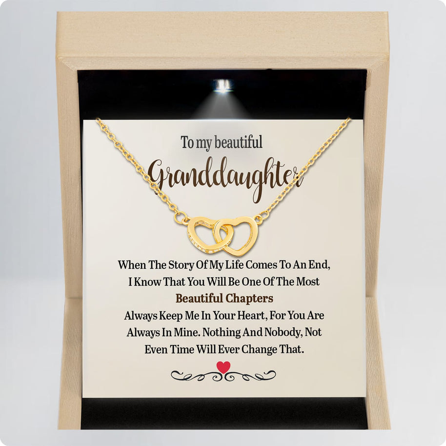 To My Granddaughter Necklace With Message Card - Nothing Will Ever Change That