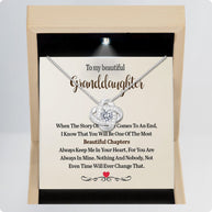 To My Granddaughter Necklace With Message Card - Nothing Will Ever Change That