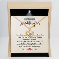 To My Granddaughter Necklace With Message Card - Nothing Will Ever Change That