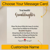 To My Granddaughter Necklace With Message Card - Nothing Will Ever Change That