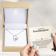 To My Granddaughter Necklace With Heartfelt Message - Unique Jewelry For Granddaughter - Proud of The Girl