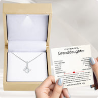 To My Granddaughter Necklace With Heartfelt Message - Unique Jewelry For Granddaughter - Believe In You
