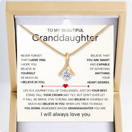 To My Granddaughter Necklace With Heartfelt Message - Unique Jewelry For Granddaughter - Believe In You