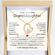 To My Granddaughter Necklace With Heartfelt Message - Unique Jewelry For Granddaughter - Believe In You
