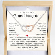 To My Granddaughter Necklace With Heartfelt Message - Unique Jewelry For Granddaughter - Believe In You