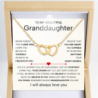 To My Granddaughter Necklace With Heartfelt Message - Unique Jewelry For Granddaughter - Believe In You