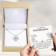 To My Granddaughter Necklace With Heartfelt Message - Unique Jewelry For Granddaughter - Believe In You