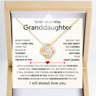 To My Granddaughter Necklace With Heartfelt Message - Unique Jewelry For Granddaughter - Believe In You