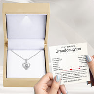 To My Granddaughter Heart Necklace With Heartfelt Message - Unique Jewelry For Granddaughter - Believe In You