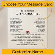 To My Granddaughter Necklace With Message Card - All of my Love and Light