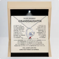 To My Granddaughter Necklace With Message Card - All of my Love and Light