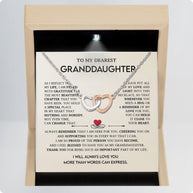 To My Granddaughter Necklace With Message Card - All of my Love and Light