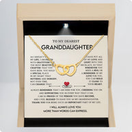To My Granddaughter Necklace With Message Card - All of my Love and Light