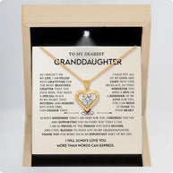 To My Granddaughter Necklace With Message Card - All of my Love and Light