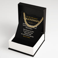 Thumbnail for Cuban Necklace Gifts For Grandson With Personalized Message Card Necklace