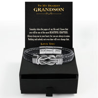 Thumbnail for Bracelet Necklace Gifts For Grandson With Personalized Message Card Necklace