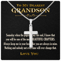 Thumbnail for Cuban Necklace Gifts For Grandson With Personalized Message Card Necklace