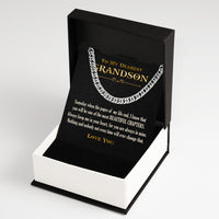 Thumbnail for Cuban Necklace Gifts For Grandson With Personalized Message Card Necklace