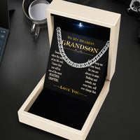 Thumbnail for Cuban Necklace Gifts For Grandson With Personalized Message Card Necklace