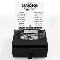 Thumbnail for Bracelet Necklace Gifts For Grandson With Personalized Message Card Necklace