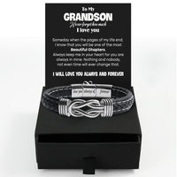 Thumbnail for Bracelet Necklace Gifts For Grandson With Personalized Message Card Necklace