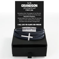 Thumbnail for Bracelet Necklace Gifts For Grandson With Personalized Message Card Necklace