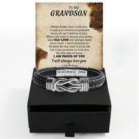 Thumbnail for Bracelet Necklace Gifts For Grandson With Personalized Message Card Necklace