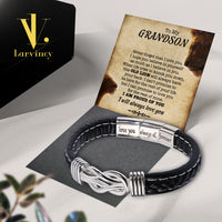 Thumbnail for Bracelet Necklace Gifts For Grandson With Personalized Message Card Necklace