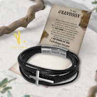 Thumbnail for Bracelet Necklace Gifts For Grandson With Personalized Message Card Necklace