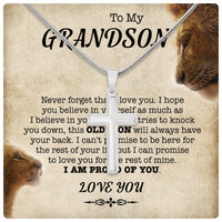 Thumbnail for Cuban Necklace Gifts For Grandson With Personalized Message Card Necklace